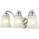 Abelia 3 Light 18 inch Chrome Bathroom Vanity Light Wall Light